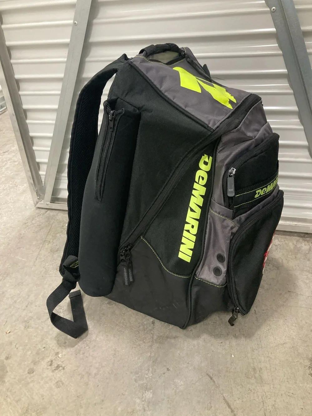 Men’s Baseball Backpack - Black & Gray with Neon Yellow Accents